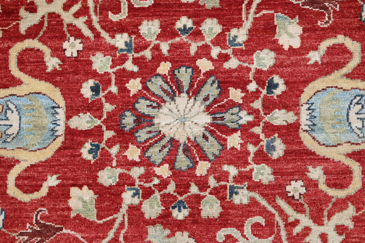 red Medium rug 6' 1" x 8' 10"