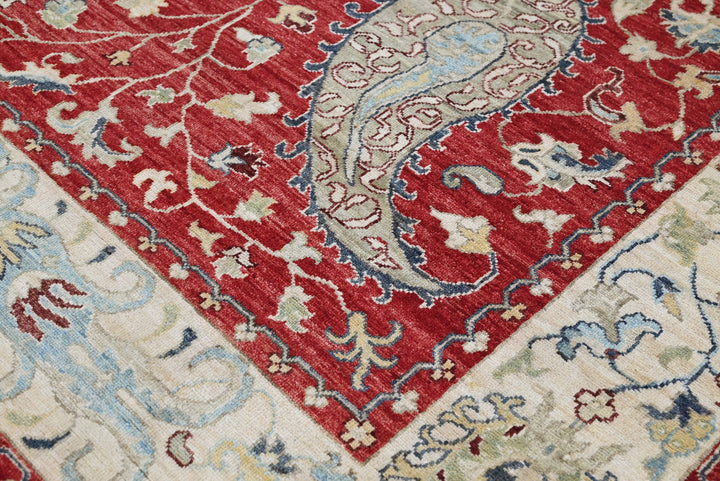 red Medium rug 6' 1" x 8' 10"