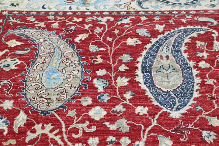 red Medium rug 6' 1" x 8' 10"
