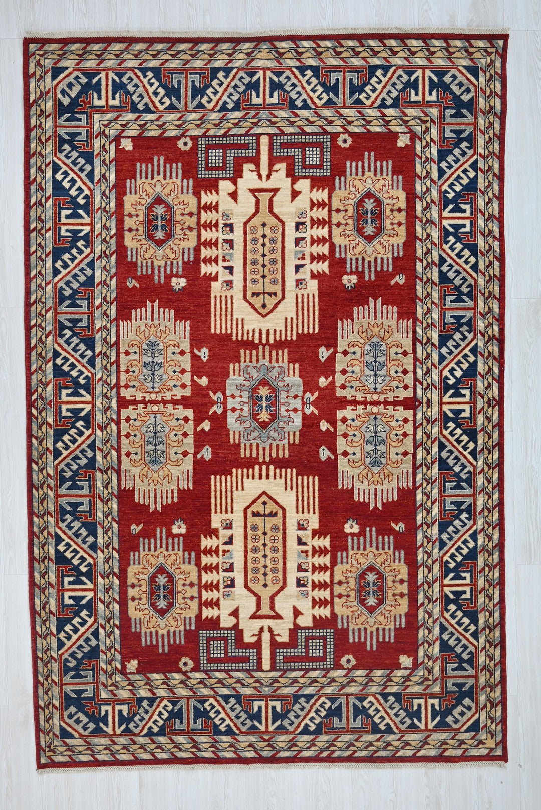 red Medium rug 5' 7" x 8' 2"