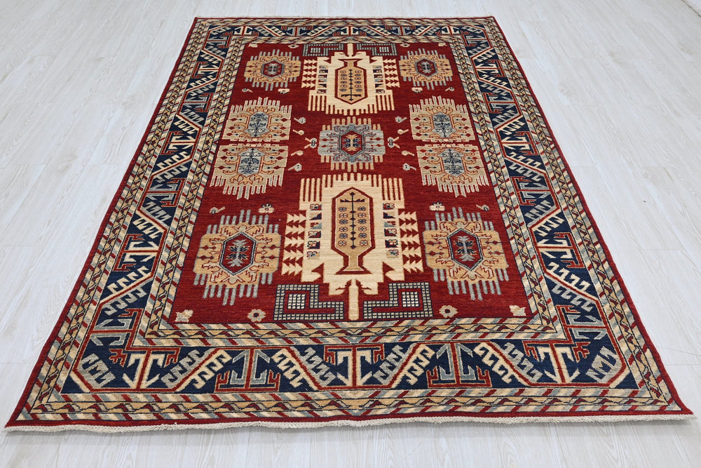 red Medium rug 5' 7" x 8' 2"