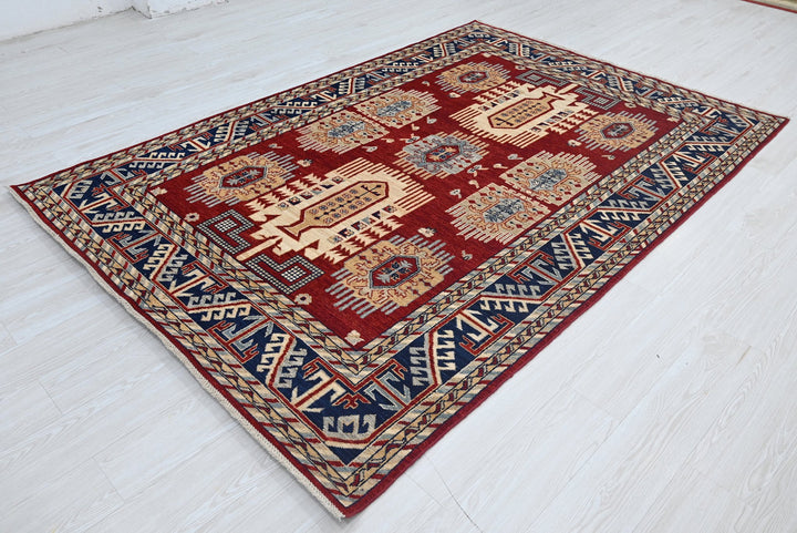 red Medium rug 5' 7" x 8' 2"