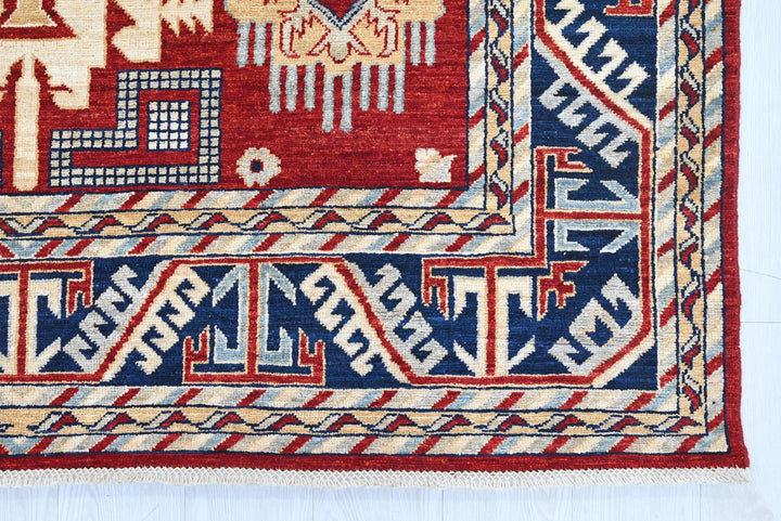 red Medium rug 5' 7" x 8' 2"
