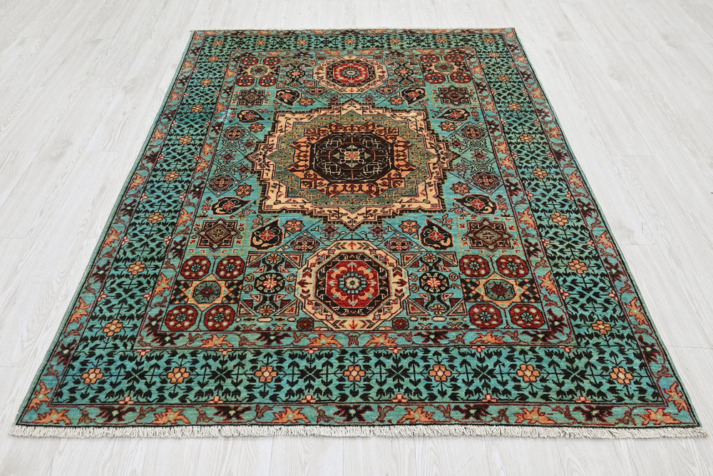 blue Medium rug 4' 11" x 6' 10"