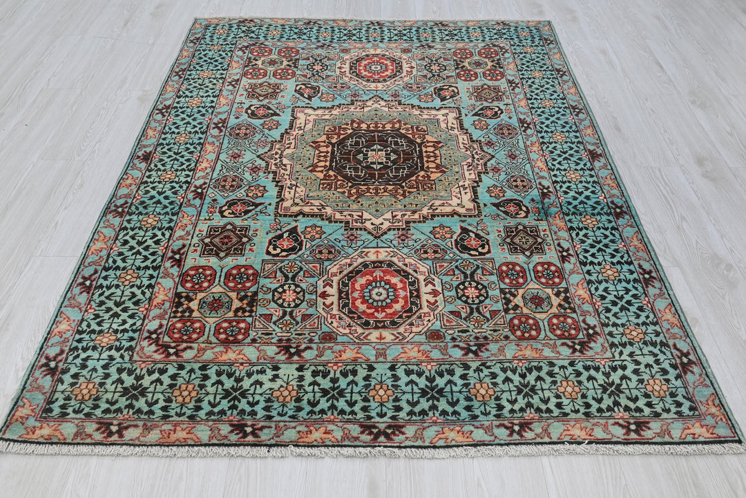 blue Medium rug 4' 11" x 6' 10"