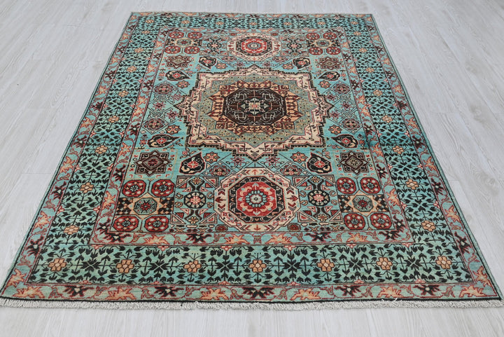 blue Medium rug 4' 11" x 6' 10"