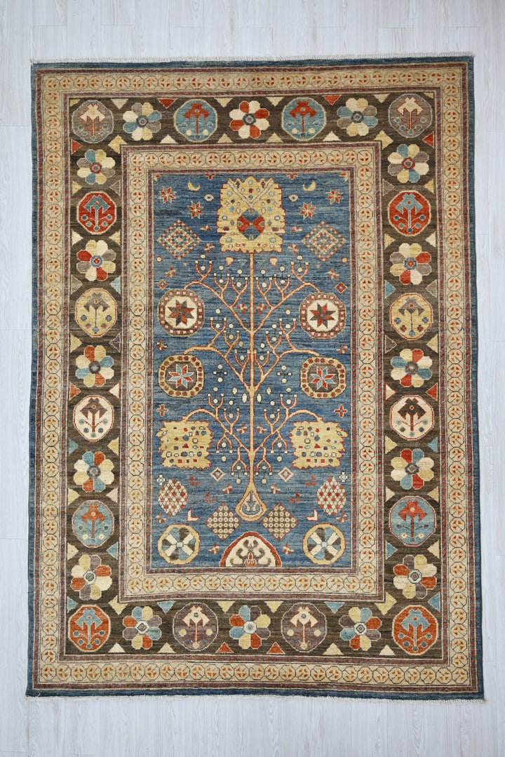 blue Medium rug 6' 4" x 9' 0"