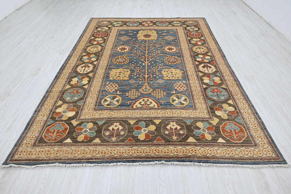 blue Medium rug 6' 4" x 9' 0"