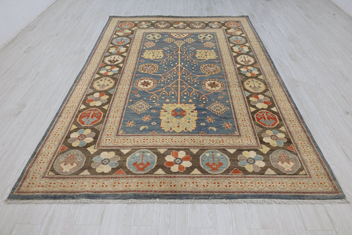 blue Medium rug 6' 4" x 9' 0"
