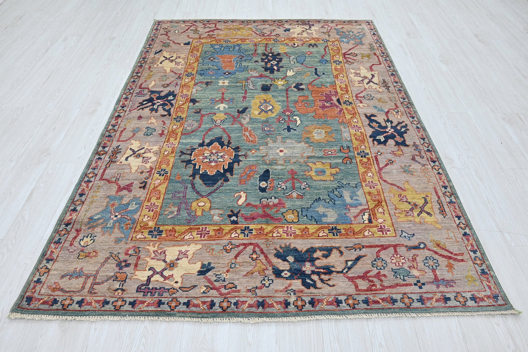 blue Medium rug 5' 6" x 8' 0"