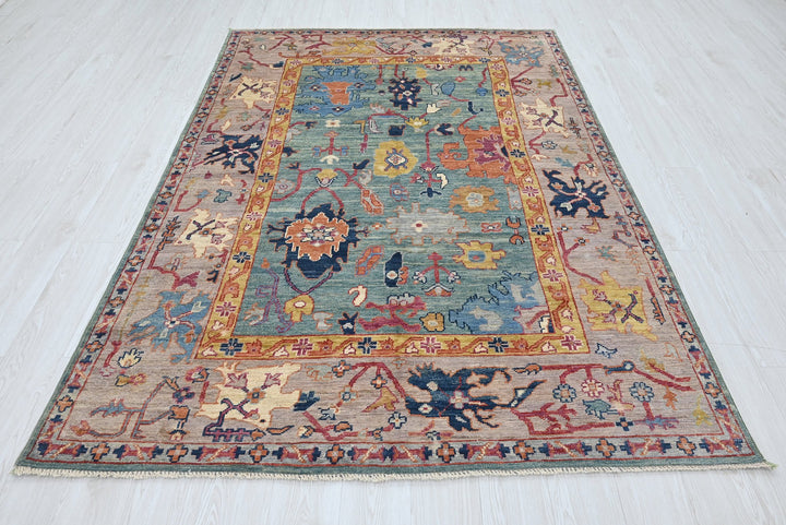 blue Medium rug 5' 6" x 8' 0"