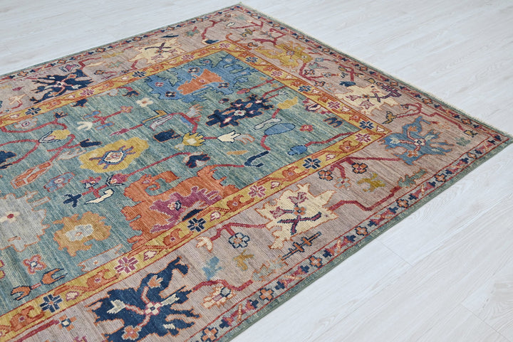 blue Medium rug 5' 6" x 8' 0"