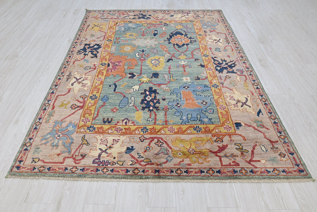 blue Medium rug 5' 6" x 8' 0"