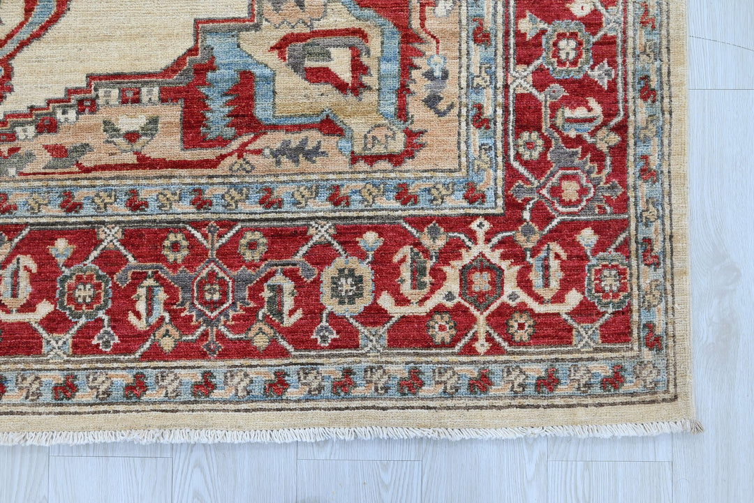 white Medium rug 5' 11" x 8' 10"