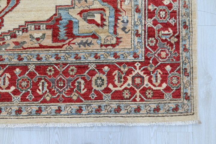 white Medium rug 5' 11" x 8' 10"