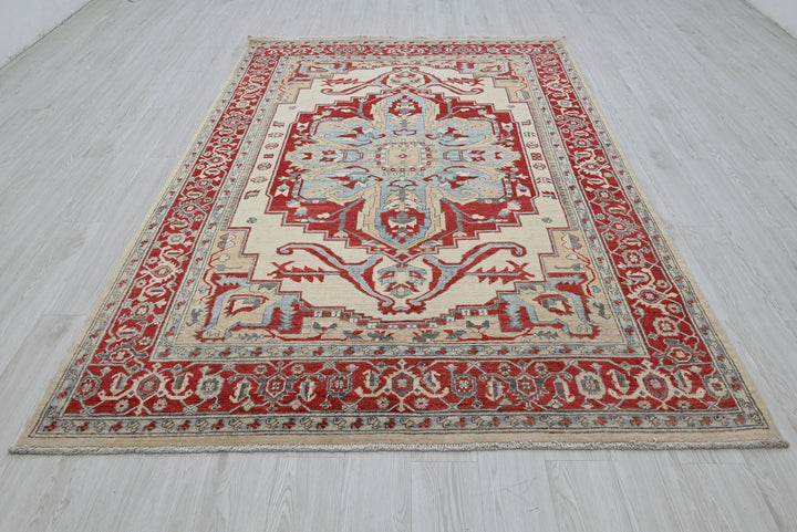white Medium rug 5' 11" x 8' 10"