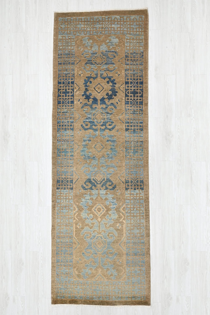brown Runner rug 3' 5" x 9' 9"