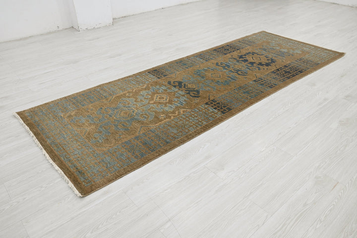 brown Runner rug 3' 5" x 9' 9"