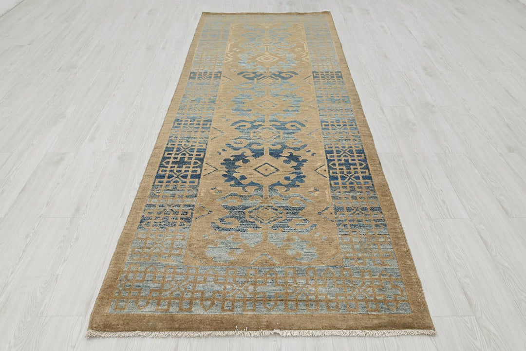 brown Runner rug 3' 5" x 9' 9"