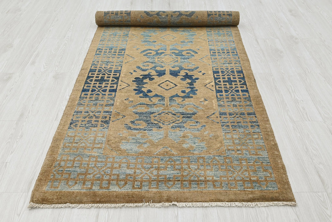 brown Runner rug 3' 5" x 9' 9"