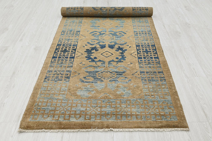 brown Runner rug 3' 5" x 9' 9"