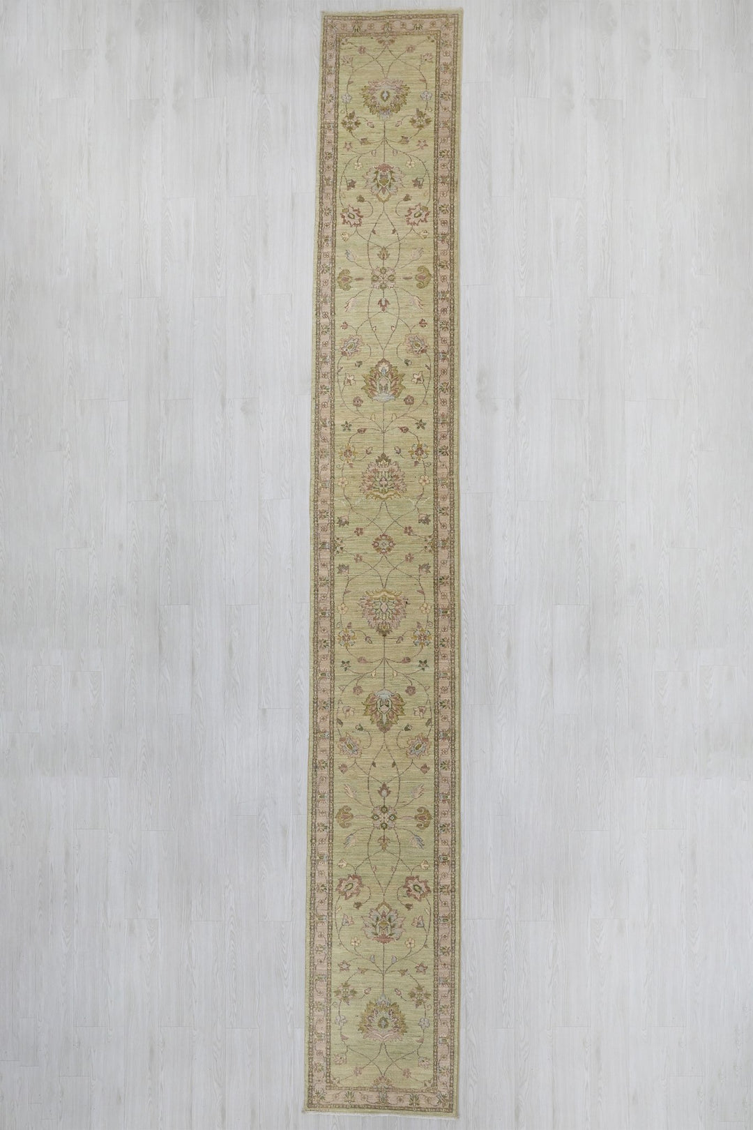 green Runner rug 2' 2" x 15' 10"