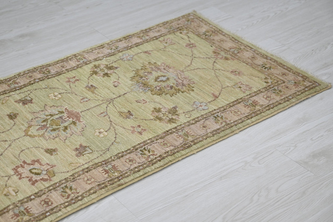 green Runner rug 2' 2" x 15' 10"