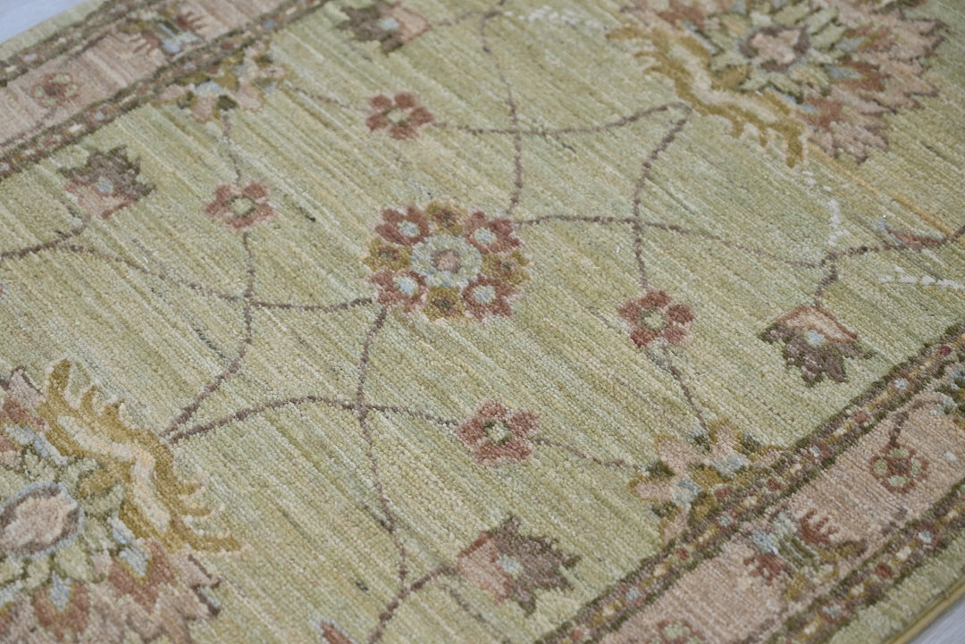 green Runner rug 2' 2" x 15' 10"