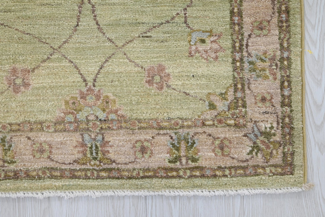 green Runner rug 2' 2" x 15' 10"