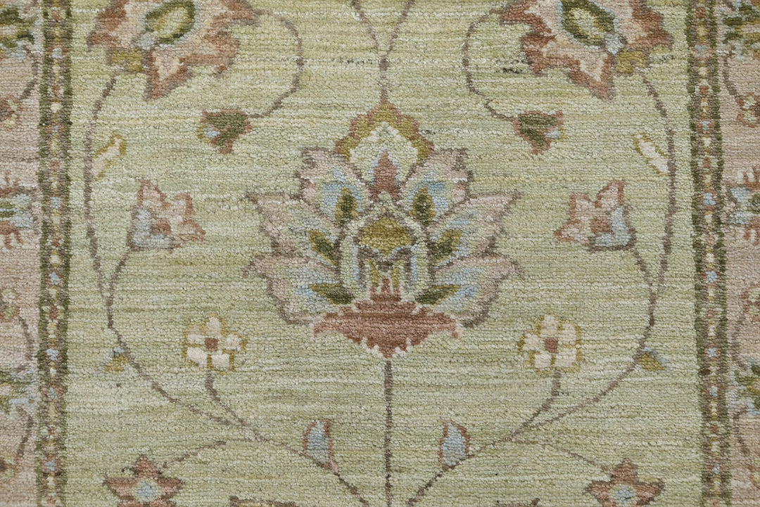 green Runner rug 2' 2" x 15' 10"