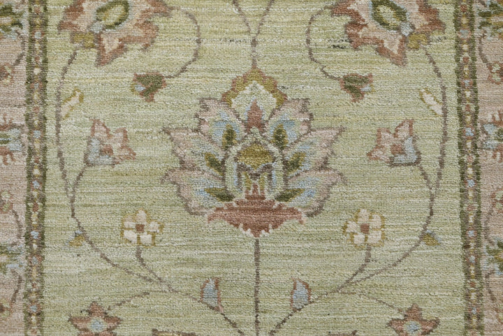 green Runner rug 2' 2" x 15' 10"