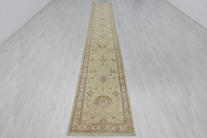 green Runner rug 2' 2" x 15' 10"