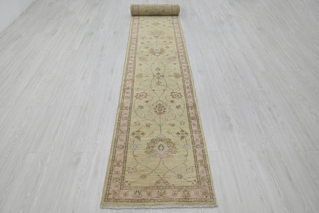 green Runner rug 2' 2" x 15' 10"