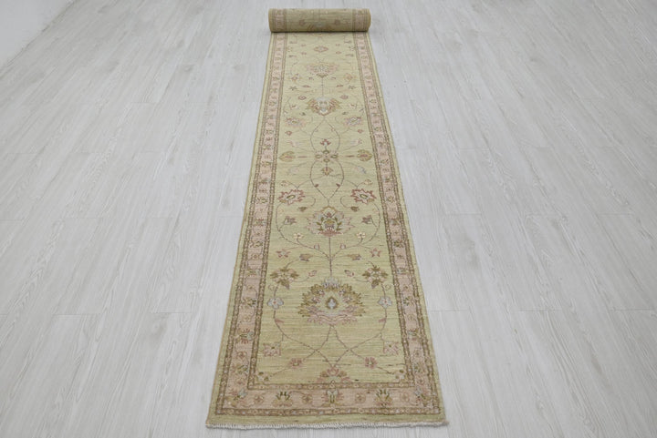 green Runner rug 2' 2" x 15' 10"