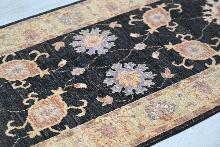 black Runner rug 2' 6" x 8' 5"