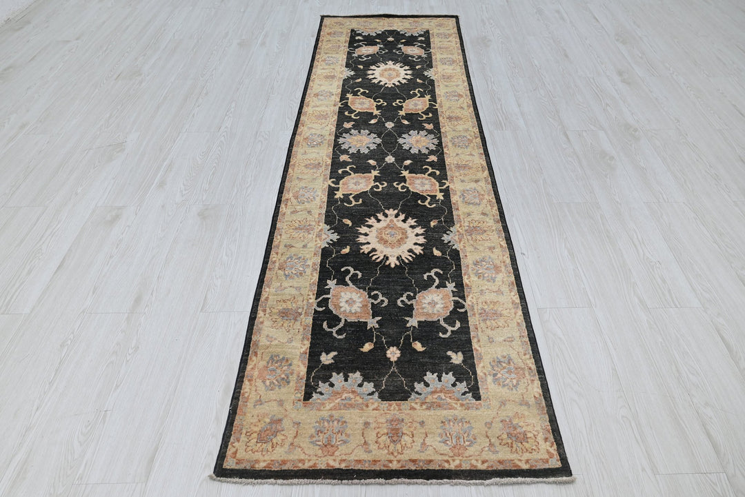 black Runner rug 2' 6" x 8' 5"