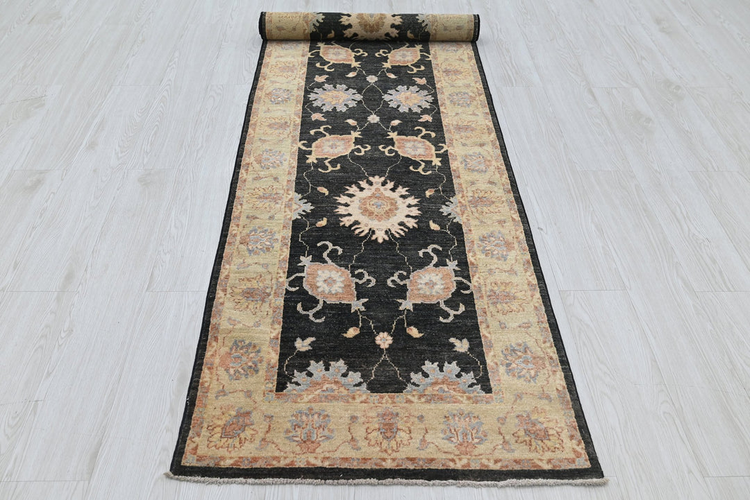 black Runner rug 2' 6" x 8' 5"