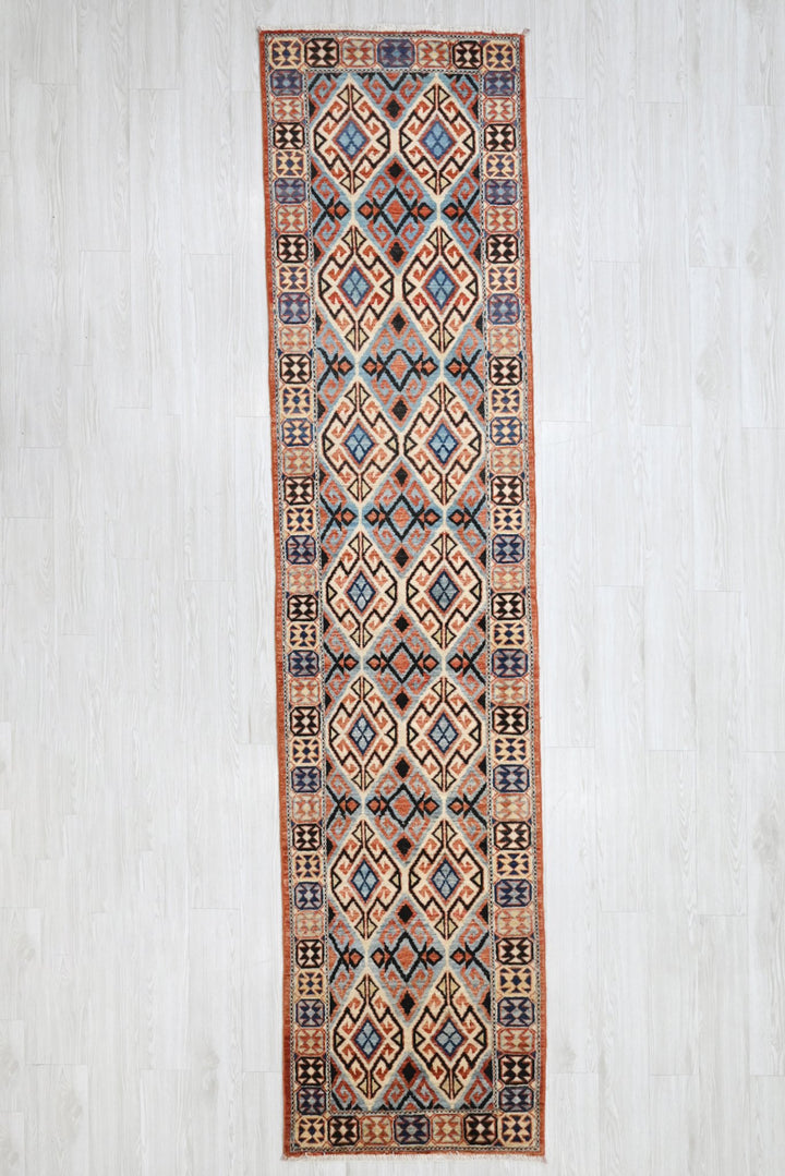 orange Runner rug 2' 7" x 10' 4"