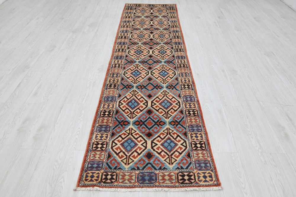 orange Runner rug 2' 7" x 10' 4"