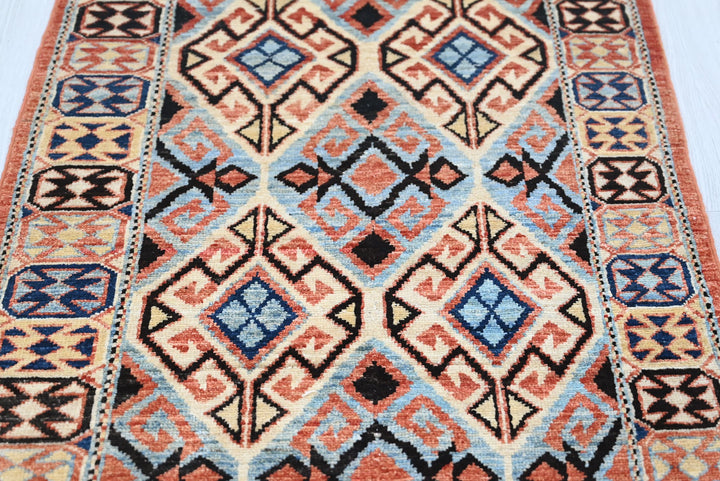 orange Runner rug 2' 7" x 10' 4"