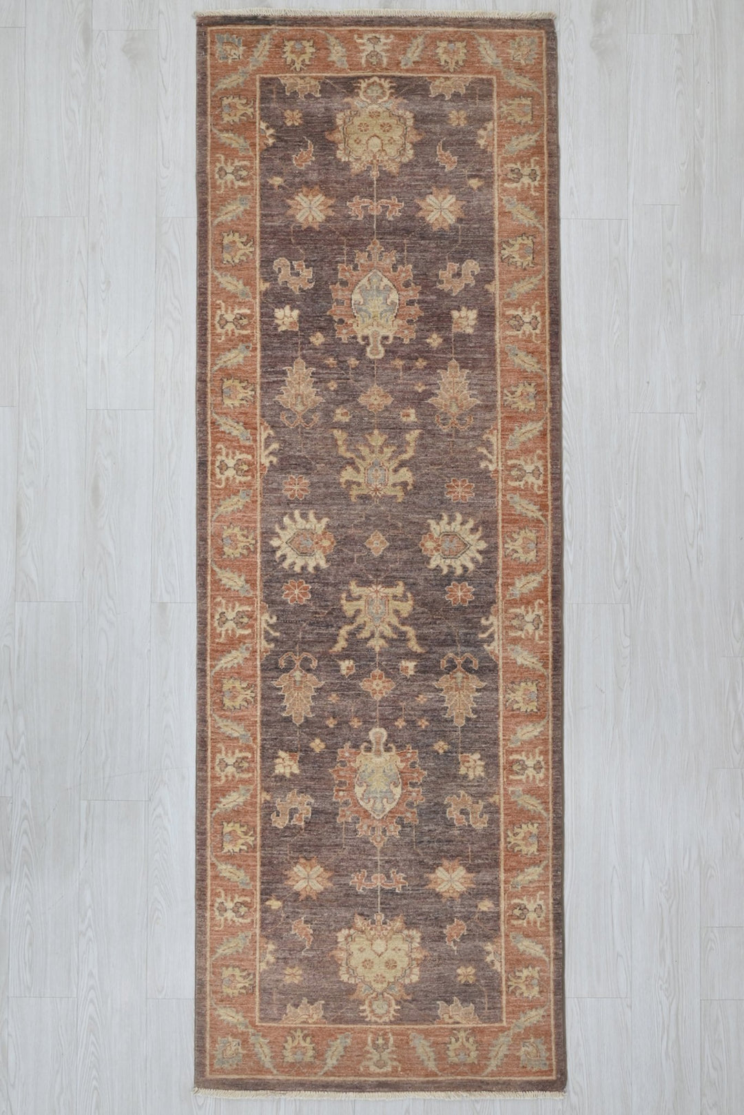 brown Runner rug 2' 8" x 8' 3"