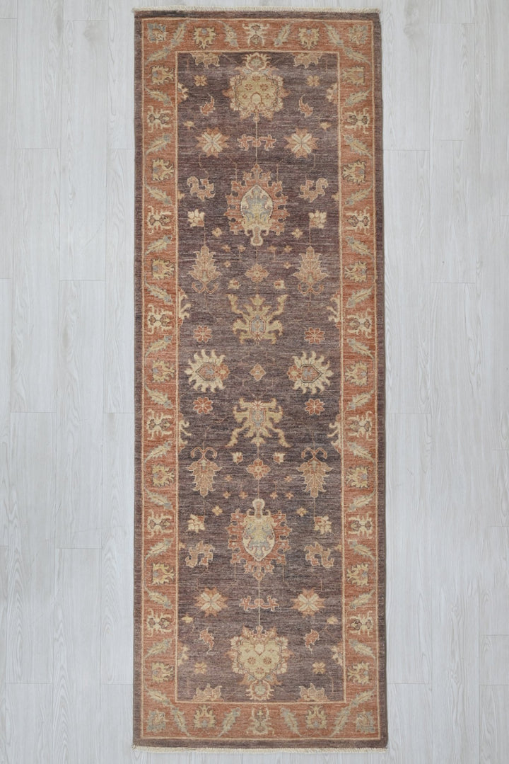 brown Runner rug 2' 8" x 8' 3"