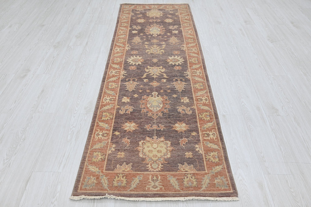 brown Runner rug 2' 8" x 8' 3"