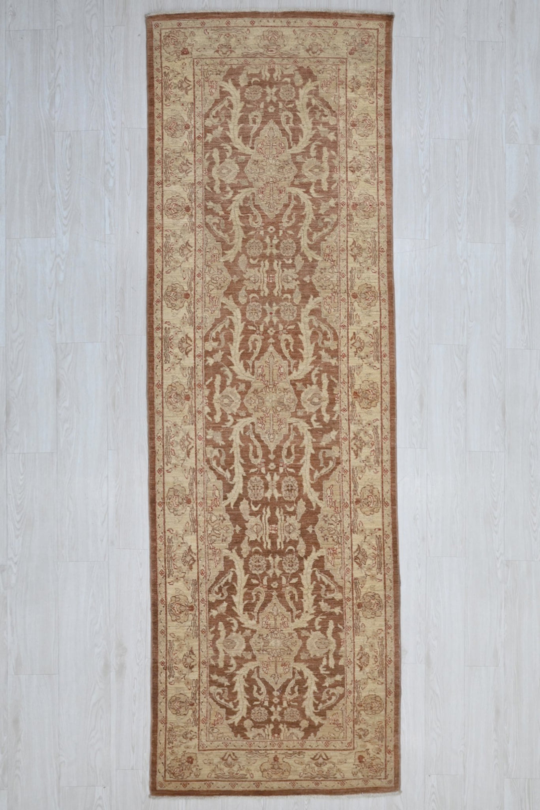 brown Runner rug 3' 1" x 11' 1"