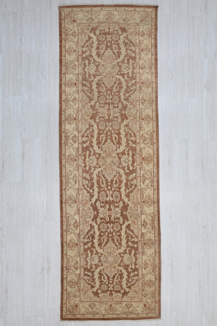 brown Runner rug 3' 1" x 11' 1"