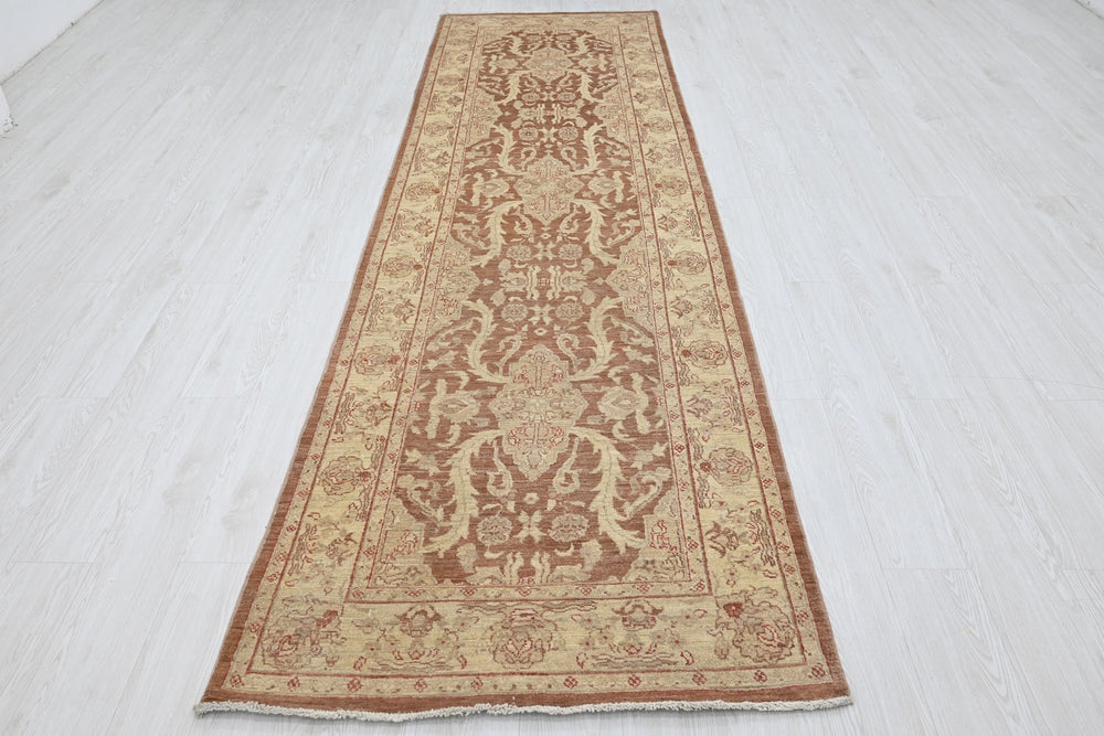 brown Runner rug 3' 1" x 11' 1"