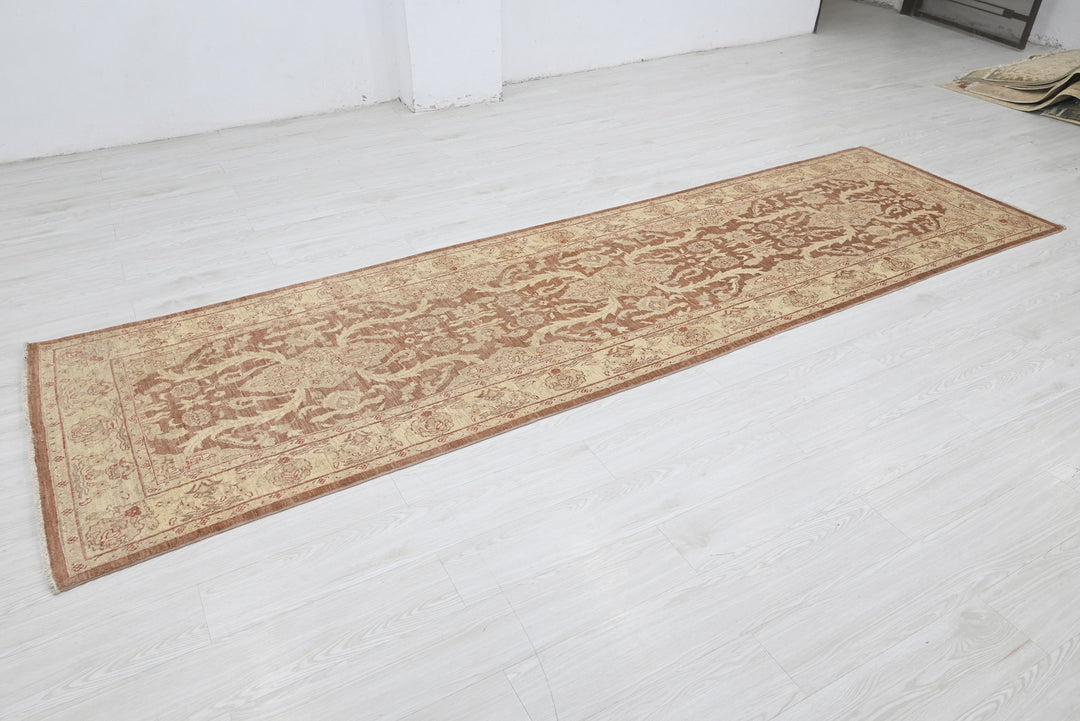 brown Runner rug 3' 1" x 11' 1"