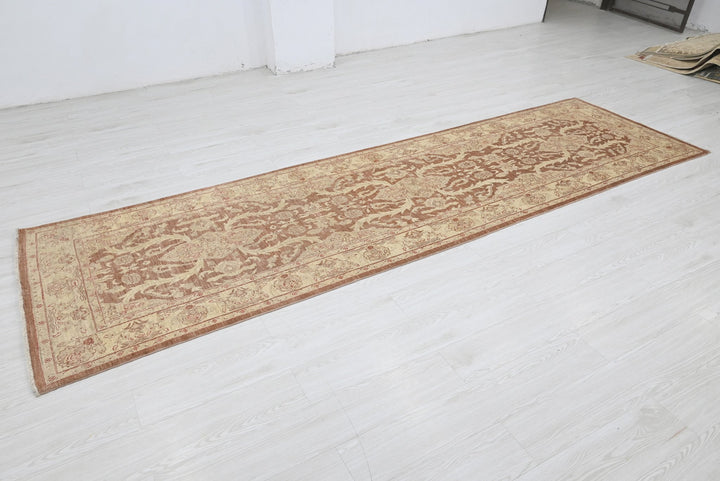 brown Runner rug 3' 1" x 11' 1"