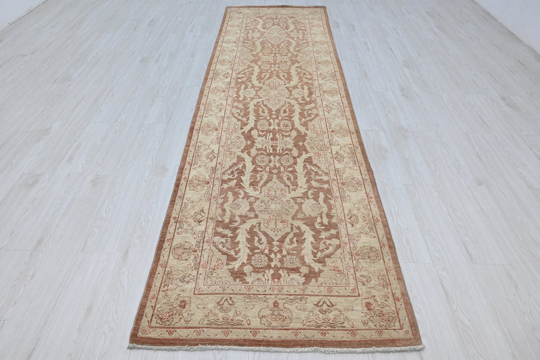 brown Runner rug 3' 1" x 11' 1"