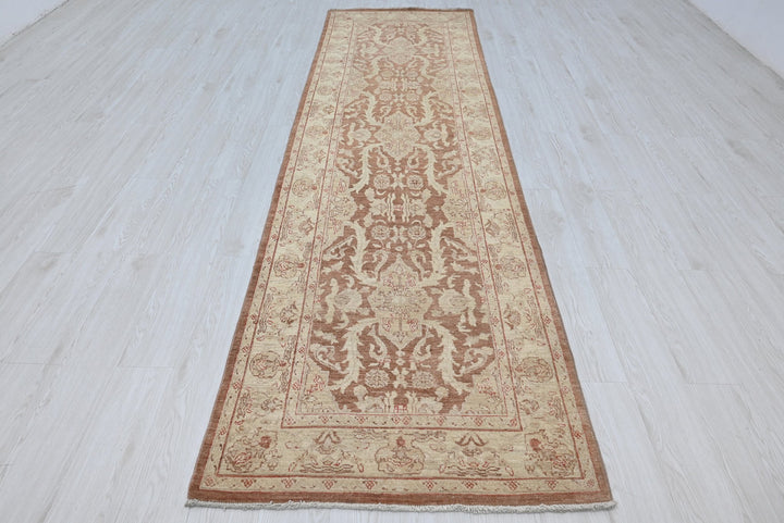 brown Runner rug 3' 1" x 11' 1"